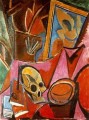 Komposition avec Tete mort 1908 kubismus Pablo Picasso